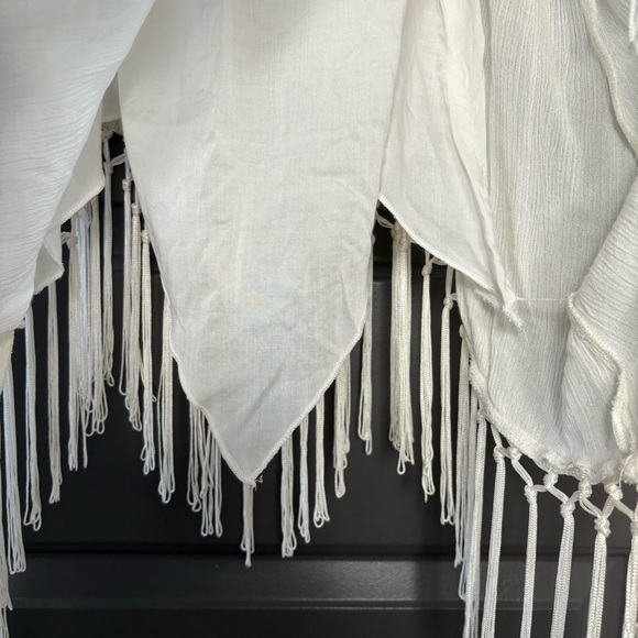 Amuse Society Lilah Ivory Fringe Shift Dress with Tassels Coastal Cowgirl Vibes - Picture 7 of 10